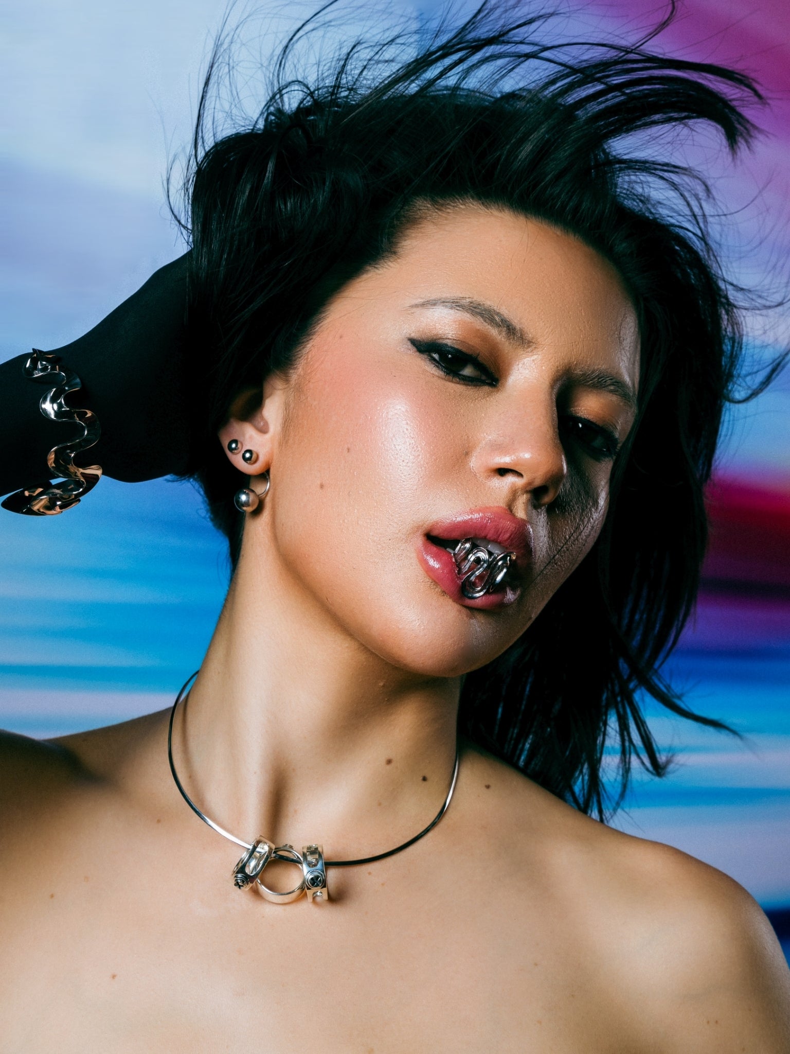 Double Ball Drop Earrings