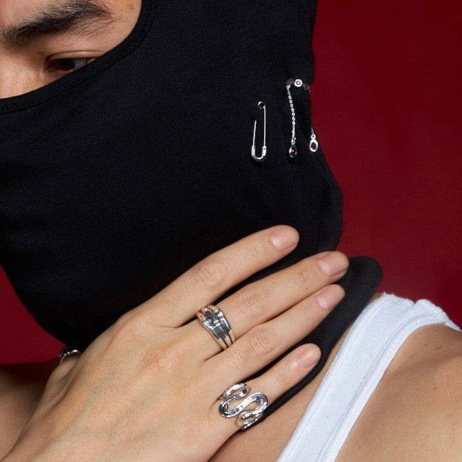 Abstract Wavy Ring (Free size)