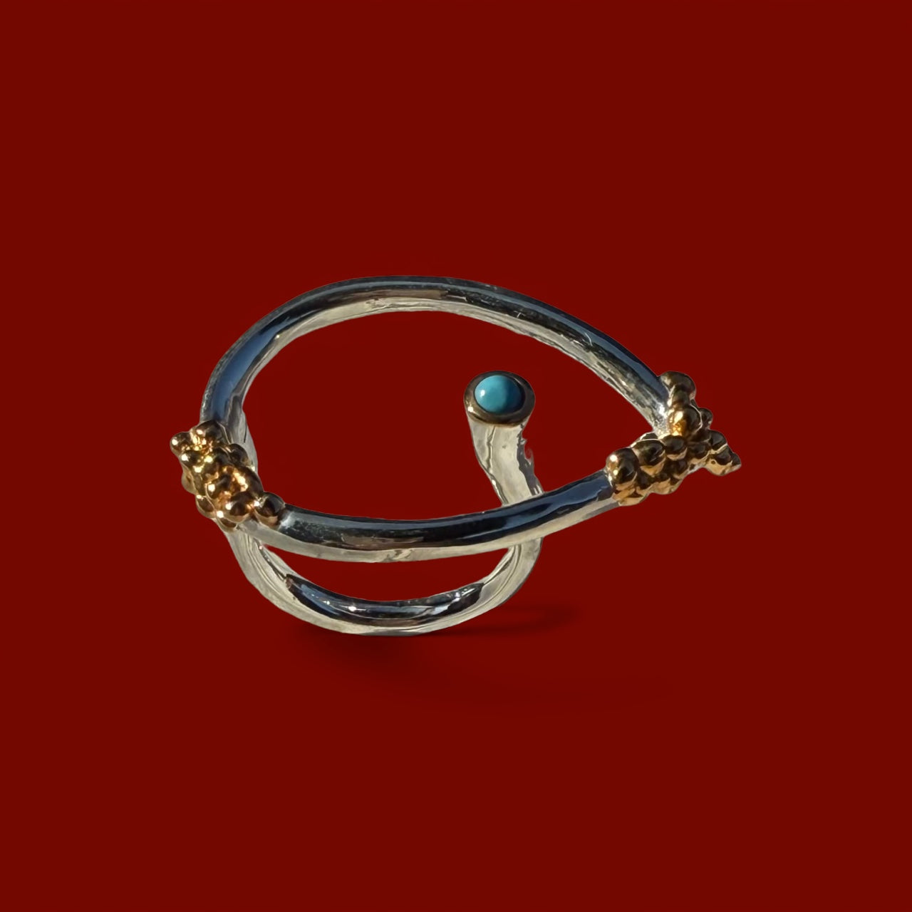 Duo Tone Turquoise Ring