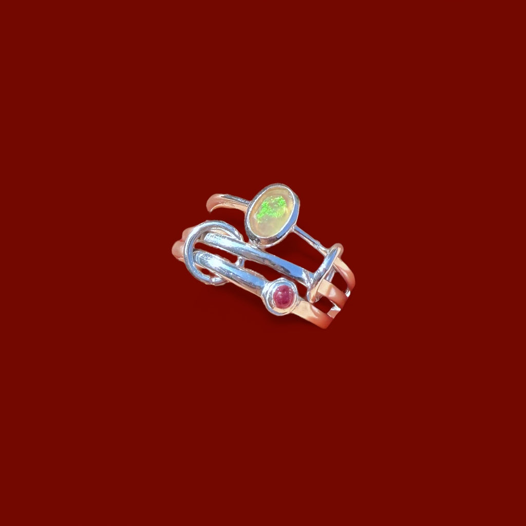 Ruby + Opal Jump Ring