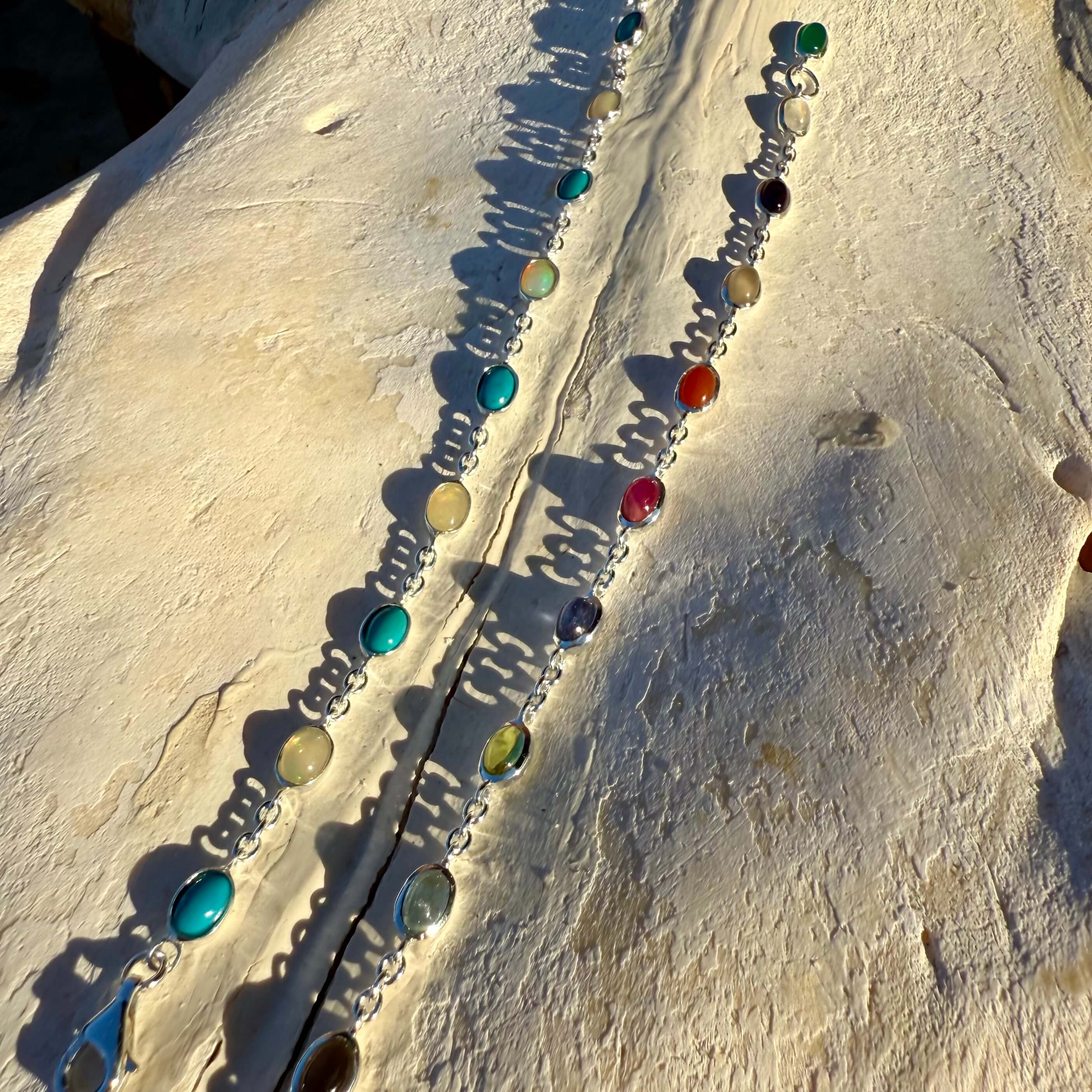 turquoise and opal stone bracelet